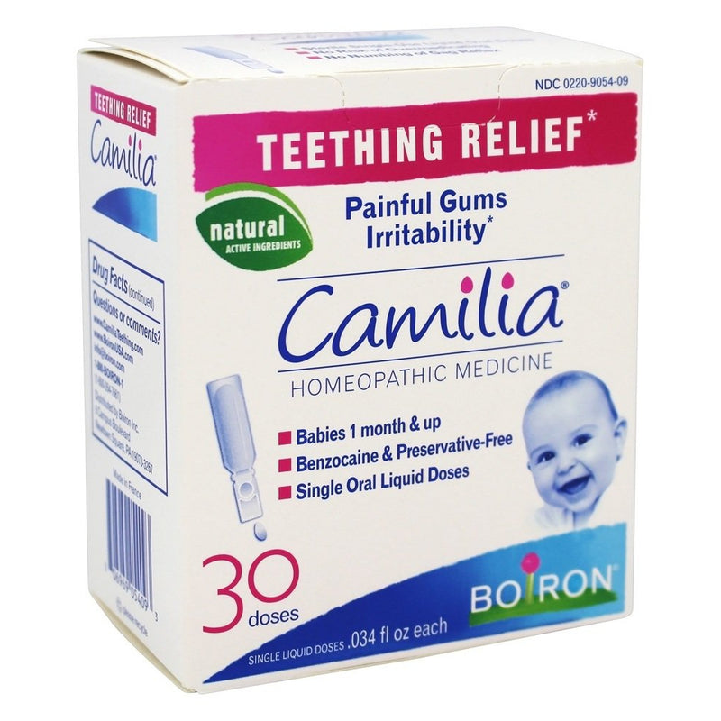 Boiron Boiron Camilia, Homeopathic Medicine Teething Relief, 30 Single Liquid Doses Vitamins & Supplements