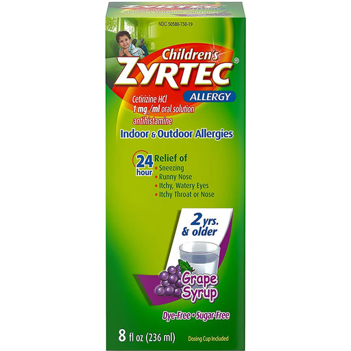 Zyrtec Children's Zyrtec Allergy Syrup - Grape Flavor (236ml) Medicine & Drugs