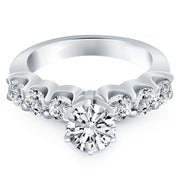 Bids.com 14k White Gold Shared Prong Diamond Engagement Ring Rings