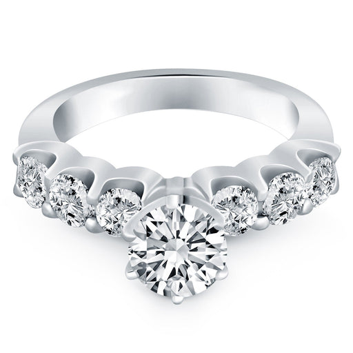 Bids.com 14k White Gold Shared Prong Diamond Engagement Ring Rings