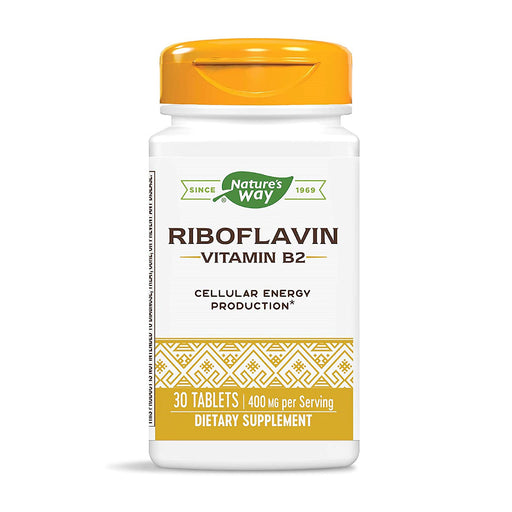 Nature's Way Nature's Way Enzymatic Therapy Riboflavin Vitamin B2, 400 Mg, Tablets Vitamins & Supplements