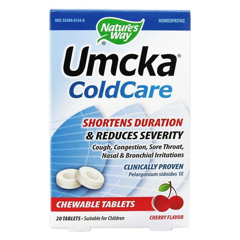 Nature's Way Nature's Way® Umcka® ColdCare, Cherry - 20 CT - Non-Drowsy Chewable Tablets Vitamins & Supplements
