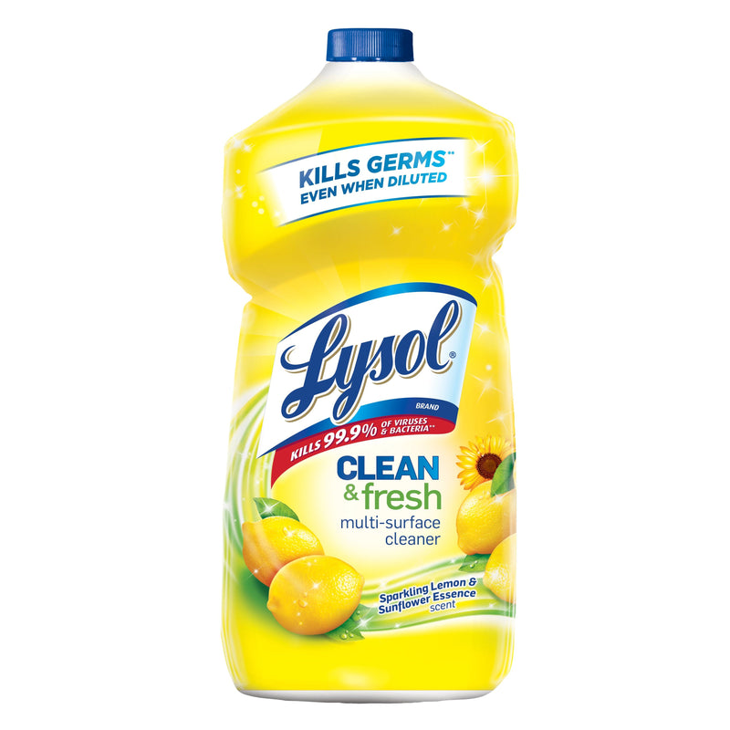 Lysol Lysol Multi-Surface Cleaner, Clean & Fresh, Sparkling Lemon & Sunflower Essence Scent 40 Fl Oz All-Purpose Cleaners White Smoke