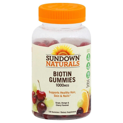 Sundown Naturals Sundown Naturals Biotin Gummies, Grape Orange Cherry, 1000 Mcg Vitamins & Supplements