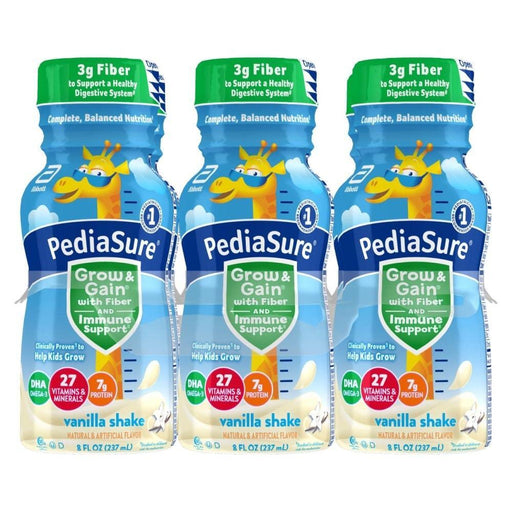 PediaSure PediaSure Grow & Gain with Fiber Kids' Nutritional Shake, Vanilla - 8 fl oz, 6 Count Fitness & Nutrition