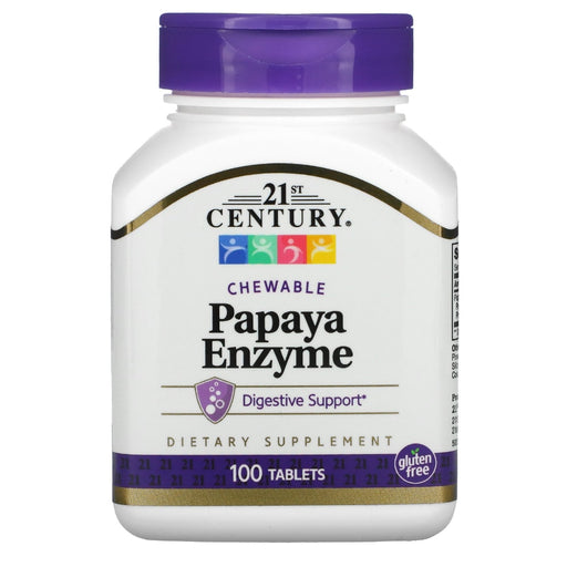 21st Century 21st Century® Papaya Enzyme – Digestive Health Support (Chewable Tablets) Digestive Support Supplements