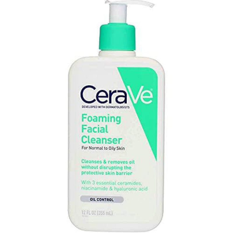 CeraVe CeraVe Foaming Facial Cleanser, For Normal To Oily Skin 12 Oz Facial Cleansers
