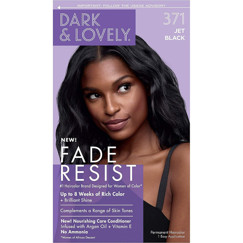 0 Dark & Lovely SoftSheen-Carson Fade Resist Rich Conditioning Hair Color, Jet Black, 1 Kit Hair Color