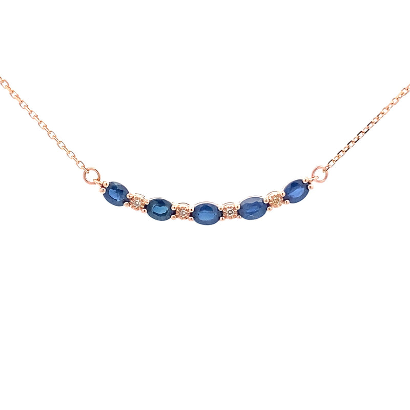 Bids.com .73ct Sapphire Diamond Fashion Pendants 10KT Rose Gold Pendants