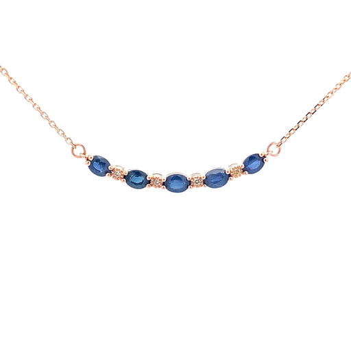 Bids.com .73ct Sapphire Diamond Fashion Pendants 10KT Rose Gold Pendants