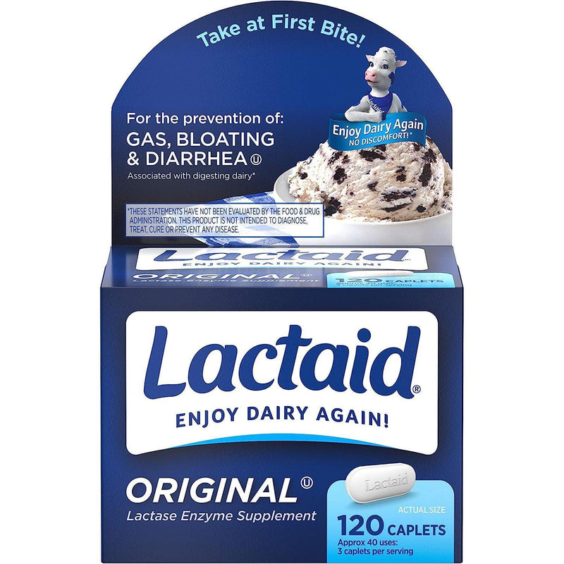 Lactaid Lactaid Original Strength Lactose Intolerance Relief Caplets With Natural Lactase Enzyme Health & Beauty