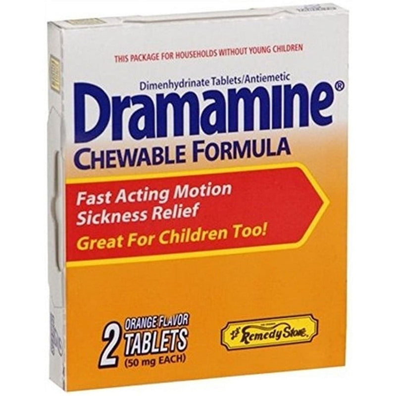 Lil Drug Store Lil Drug Store Antiemetic, Dramamine, Chewable Formula, Orange Flavor, 50 Mg, Tablets Health & Beauty Goldenrod