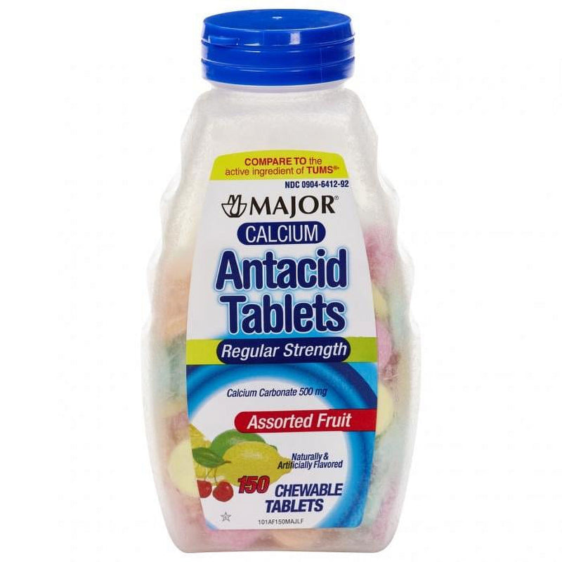Major Major Calcium Antacid Tablets Regular Strength, 500 Mg Health & Beauty