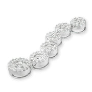 Bids.com 14K White Gold 1 cttw Diamond Cluster Journey Pendant Necklace (H-I, I1-I2) Necklaces