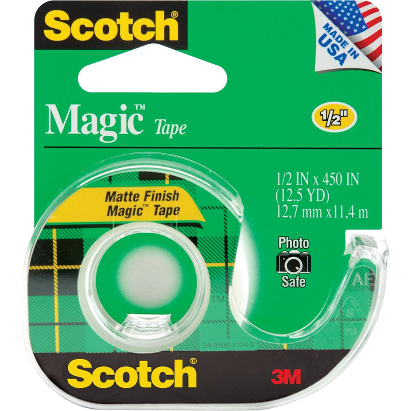 Scotch Scotch 810 Magic Tape In Dispenser, 0.50 X 450 Inches, Matte Clear Wig Glue & Tape