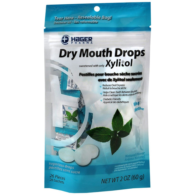Hager Pharma Hager Pharma Dry Mouth Drops Xylitol Mint 2 Oz Health & Beauty Light Gray