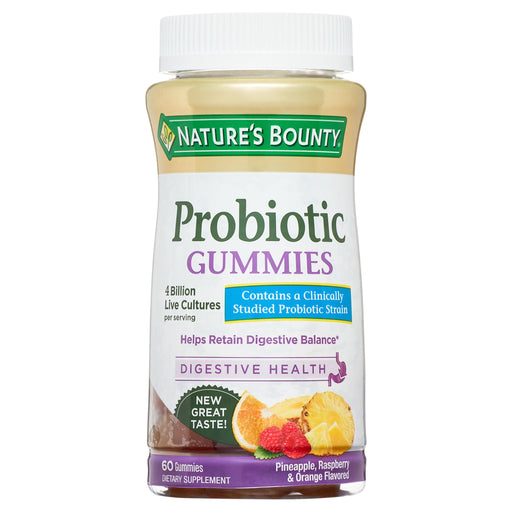 Nature's Bounty Nature's Bounty Probiotic Gummies Digestive Health Pineapple, Raspberry & Orange Flavored Vitamins & Supplements Lavender