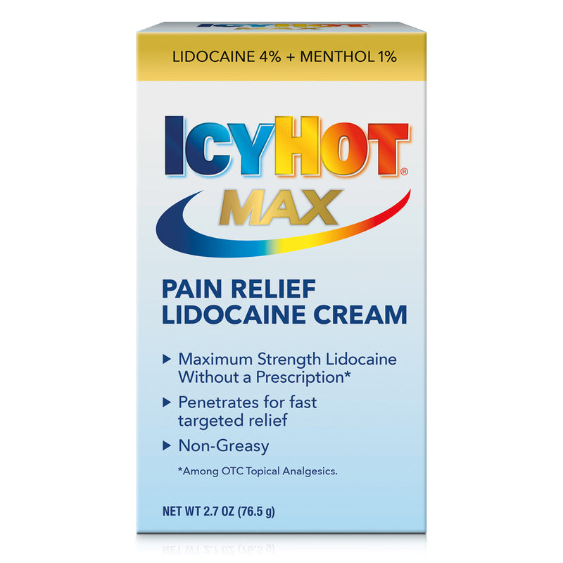 Icy Hot Icy Hot Max Strength Pain Relief Lidocaine Cream Health & Beauty