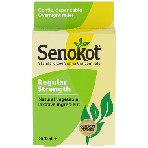 Senokot Senokot Natural Vegetable Laxative, 20 Tablets Medicine & Drugs Yellow Green