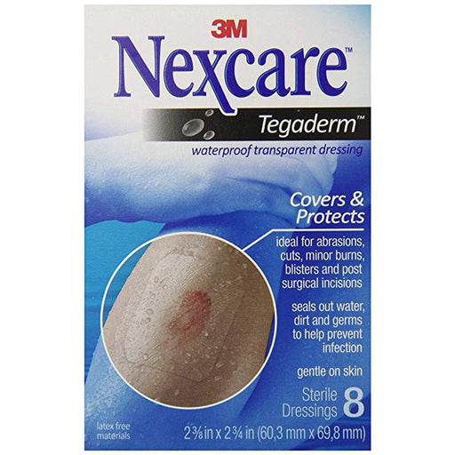 Nexcare Nexcare 3M H1624 Tegaderm Waterproof Transparent Dressing, 2-3/8 In X 2 3/4 In, 8 Ct First Aid