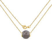 Bids.com 16.79 Carat Genuine Grey Moonstone .925 Sterling Silver Pendant Pendants
