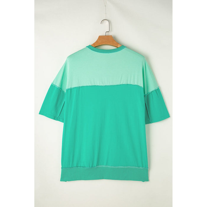 High-Low Round Neck Half Sleeve T-Shirt