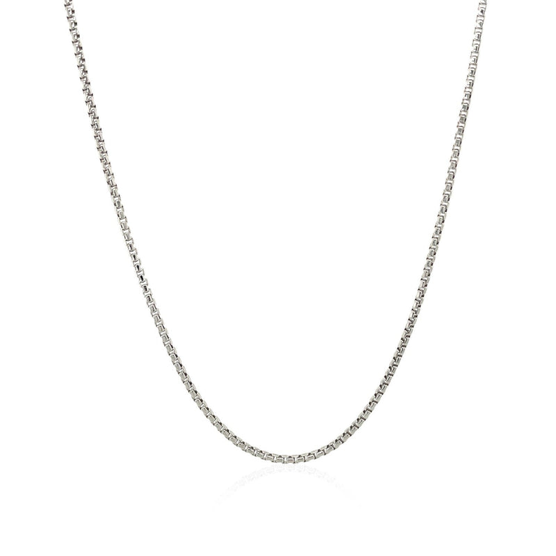 Bids.com 14k White Gold Round Box Chain 1.35 mm Necklaces