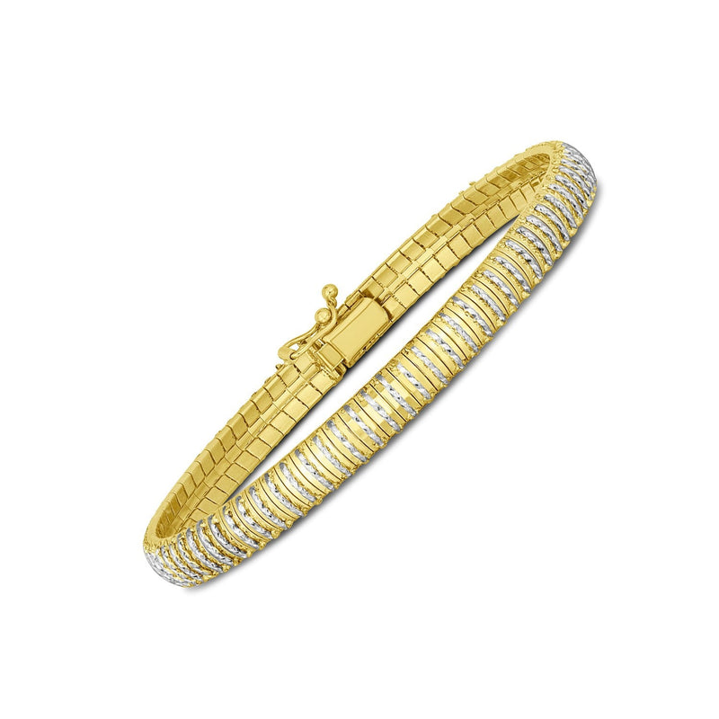 Bids.com 14k Yellow Gold Diamante Flex Bracelet (5.80 mm) Bracelets