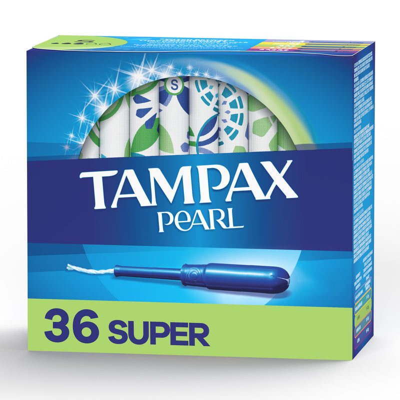 Tampax Tampax Pearl Tampons Super Absorbency With Leak Guard Braid, Unscented Tampons