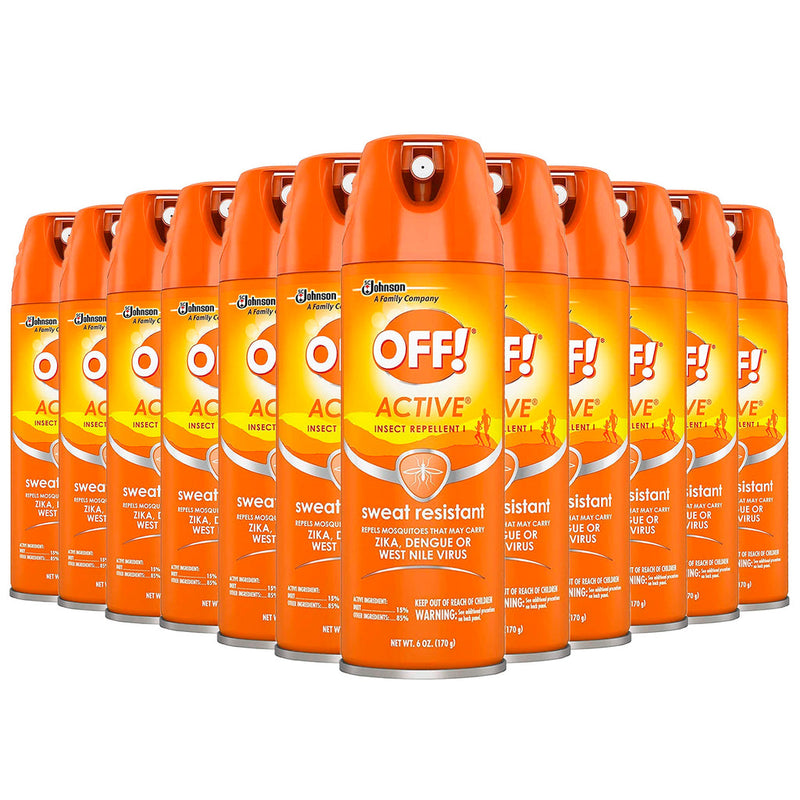 Off! Off! Active Insect Repellent Spray Sweat Resistant 6 oz Repellents