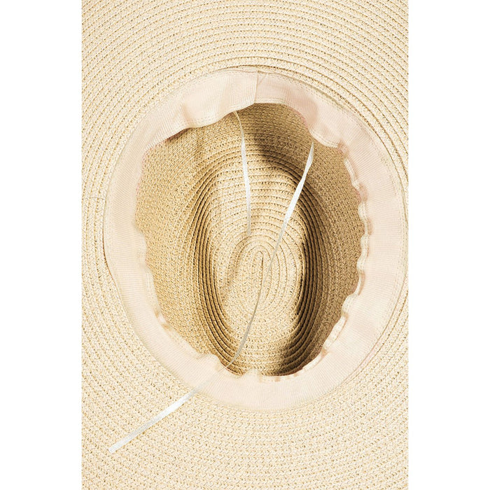 Fame Geometric Raw Hem Hat