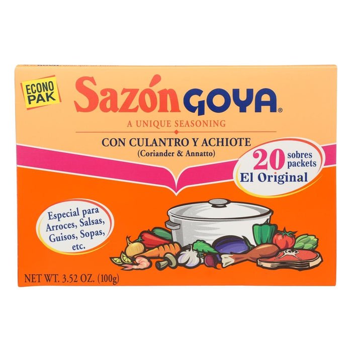 Cozy Farm - Goya Sazon Coriander & Annatto Seasoning - 3.52 Oz (Pack Of 18)
