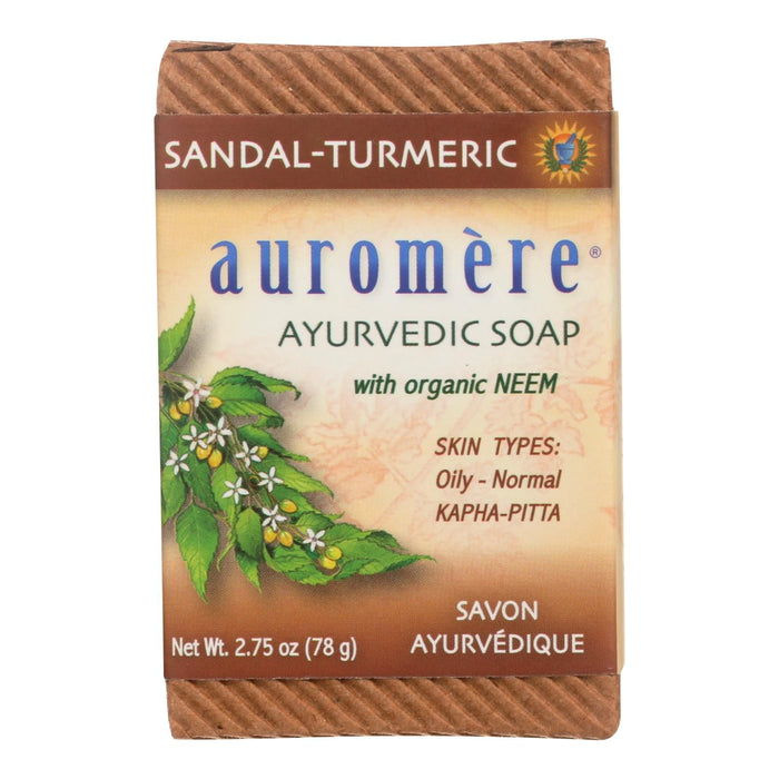 Auromere Ayurvedic Bar Soap Sandalwd-Turmerc - 2.75 Oz