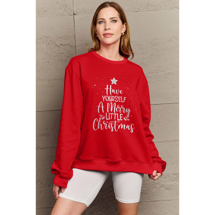 Simply Love HAVE YOURSELF A MERRY LITTLE CHRISTMAS Round Neck Sweatshirt