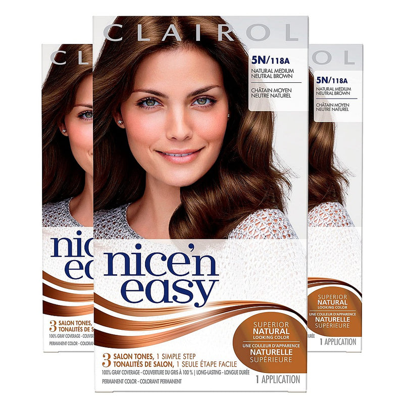 0 Nice’n Easy Nice N Hair Color #5N Medium Neutral Brown Hair Color