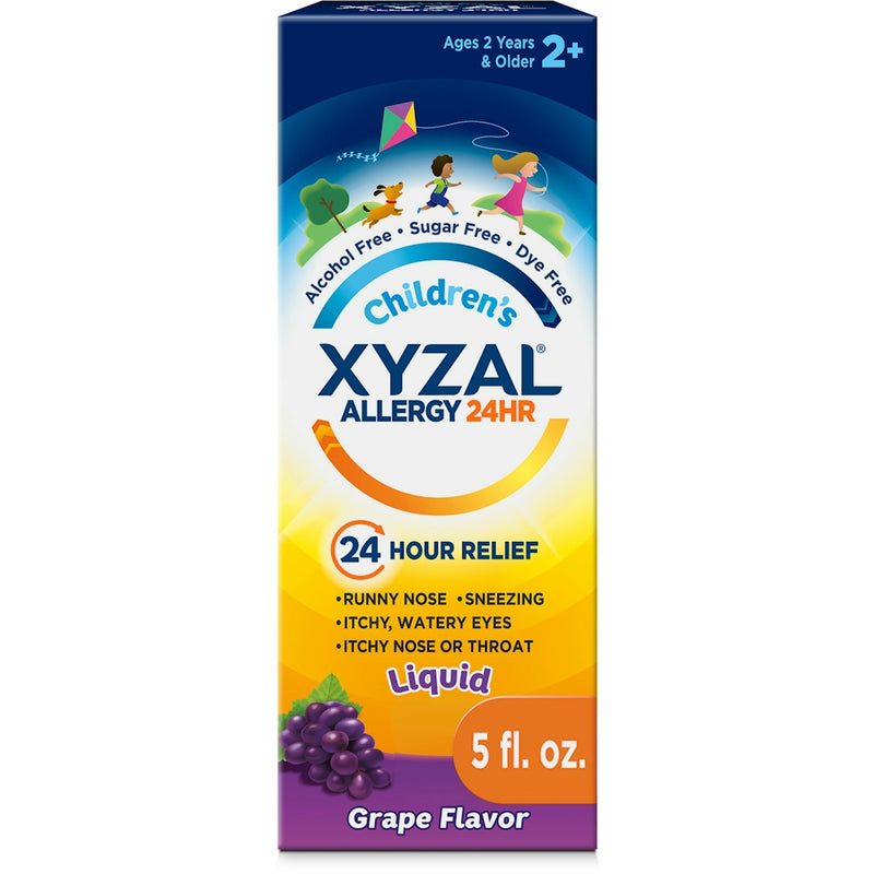 Xyzal Xyzal Children's Levocetirizine Dihydrochloride Allergy Relief Liquid - Grape Flavor - 5 Fl Oz Health & Beauty Midnight Blue