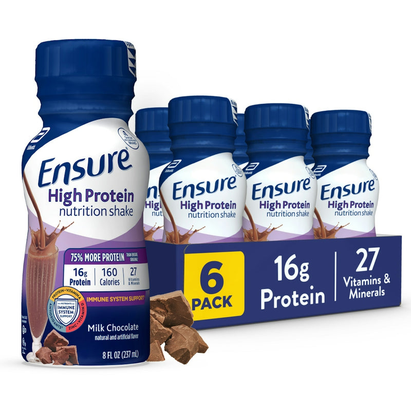 Ensure Ensure High Protein Milk Chocolate Nutrition Shake 6 - 8 Fl Oz Bottles Fitness & Nutrition