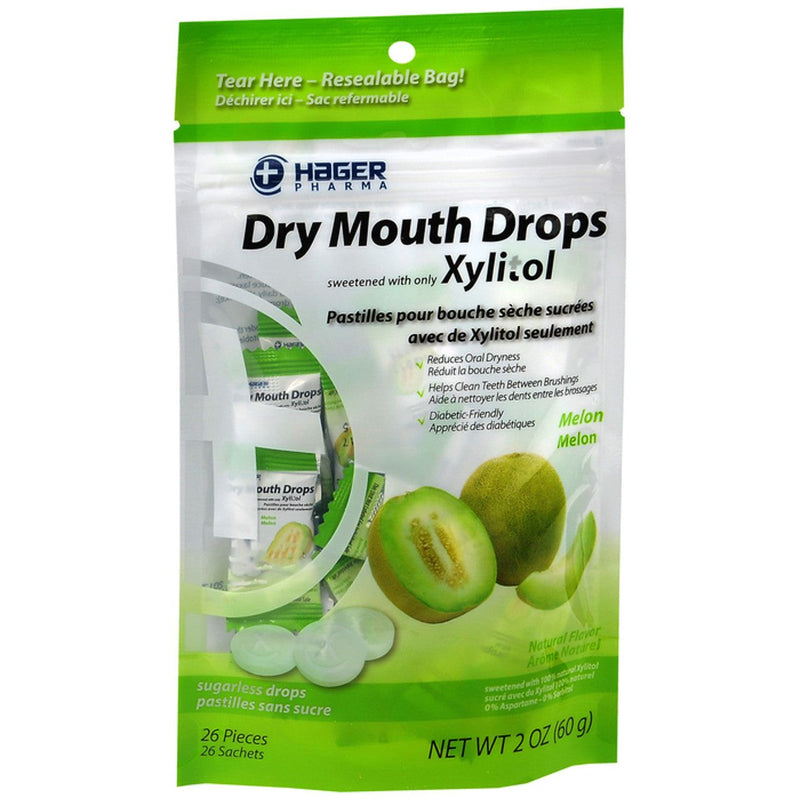 Hager Pharma Hager Pharma Dry Mouth Drops, Melon 2 Oz Melons Light Gray