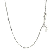 Bids.com 10k White Gold Adjustable Box Chain 0.85mm Necklaces