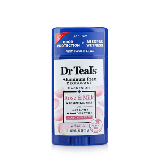 Dr Teal's Dr Teal's Aluminum Free Rose & Milk Deodorant 2.65 Oz Deodorant