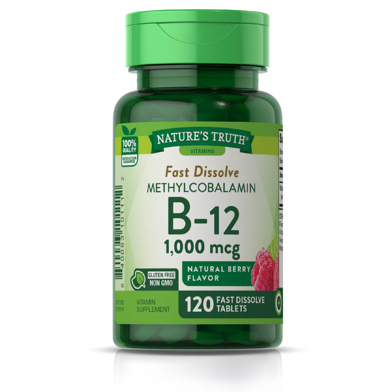 Nature's Truth Nature's Truth Vitamin B-12, Sublingual, 1000 Mcg, Fast Dissolve Tabs, Natural Berry Flavor Vitamins & Supplements