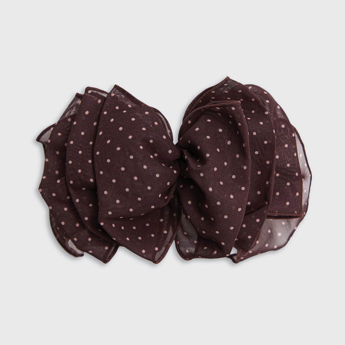 Kitsch - Chiffon Polka Dot Bow Barrette