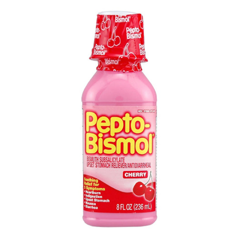 Pepto Bismol Pepto Bismol Cherry Liquid, Upset Stomach Reliever and Antidiarrheal, 8 fl oz Medicine & Drugs