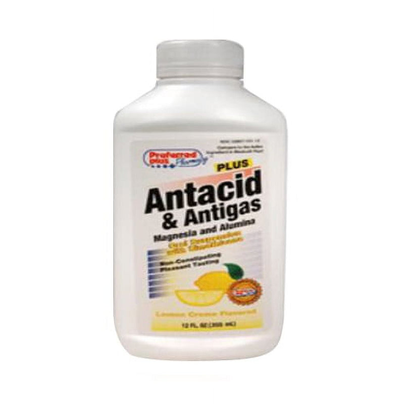 Preffered Plus Preffered Plus Kpp Antacid And Antigas Oral Suspension, Lemon - 12 Oz Medicine & Drugs