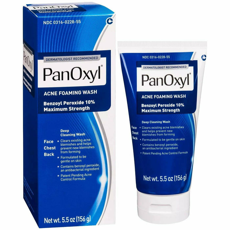 PanOxyl PanOxyl Acne Foaming Face Wash Benzoyl Peroxide 10% Maximum Strength 5.5 Oz Skin Care