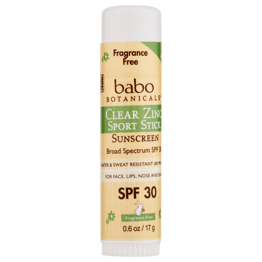 Babo Botanicals Babo Botanicals SPF 30 Clear Zinc Sport Stick Sunscreen Fragrance Free Sunscreen