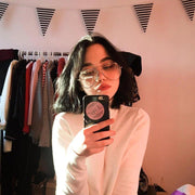 zeroUV Retro Full Metal Aviator Sunglasses With Clear Lenses Glasses 9591 Glasses