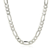 Bids.com Rhodium Plated 5.5mm Sterling Silver Figaro Style Chain Necklaces