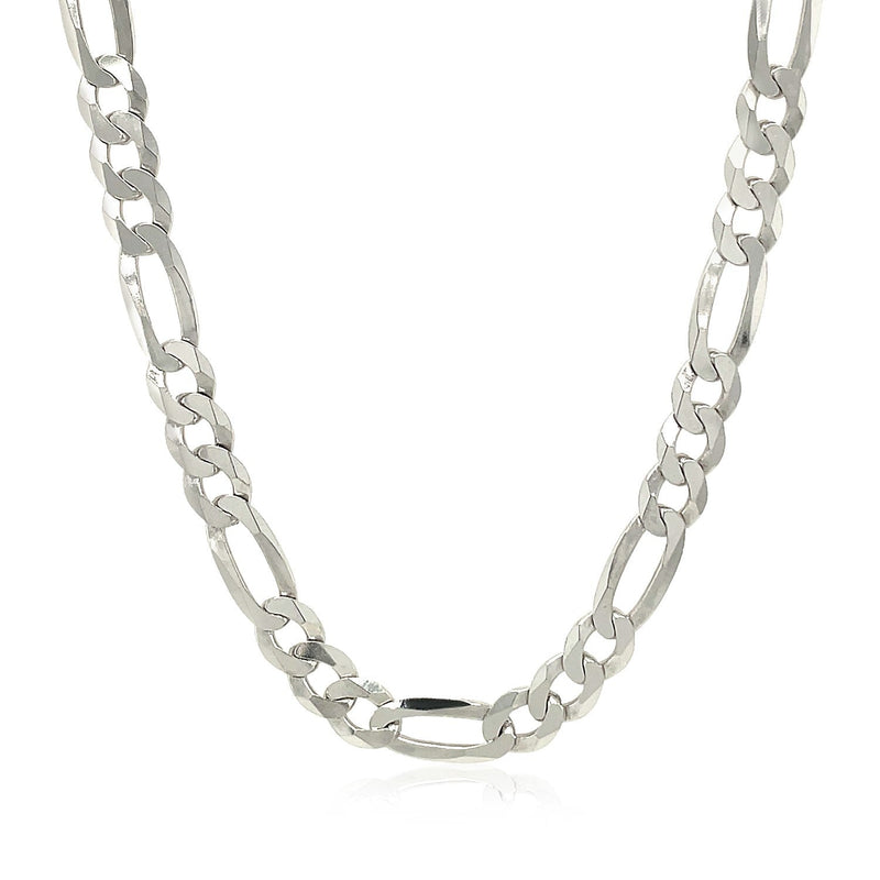 Bids.com Rhodium Plated 5.5mm Sterling Silver Figaro Style Chain Necklaces