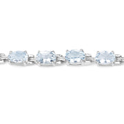 Bids.com 8.80 Carat Genuine Aquamarine .925 Sterling Silver Bracelet Bracelets
